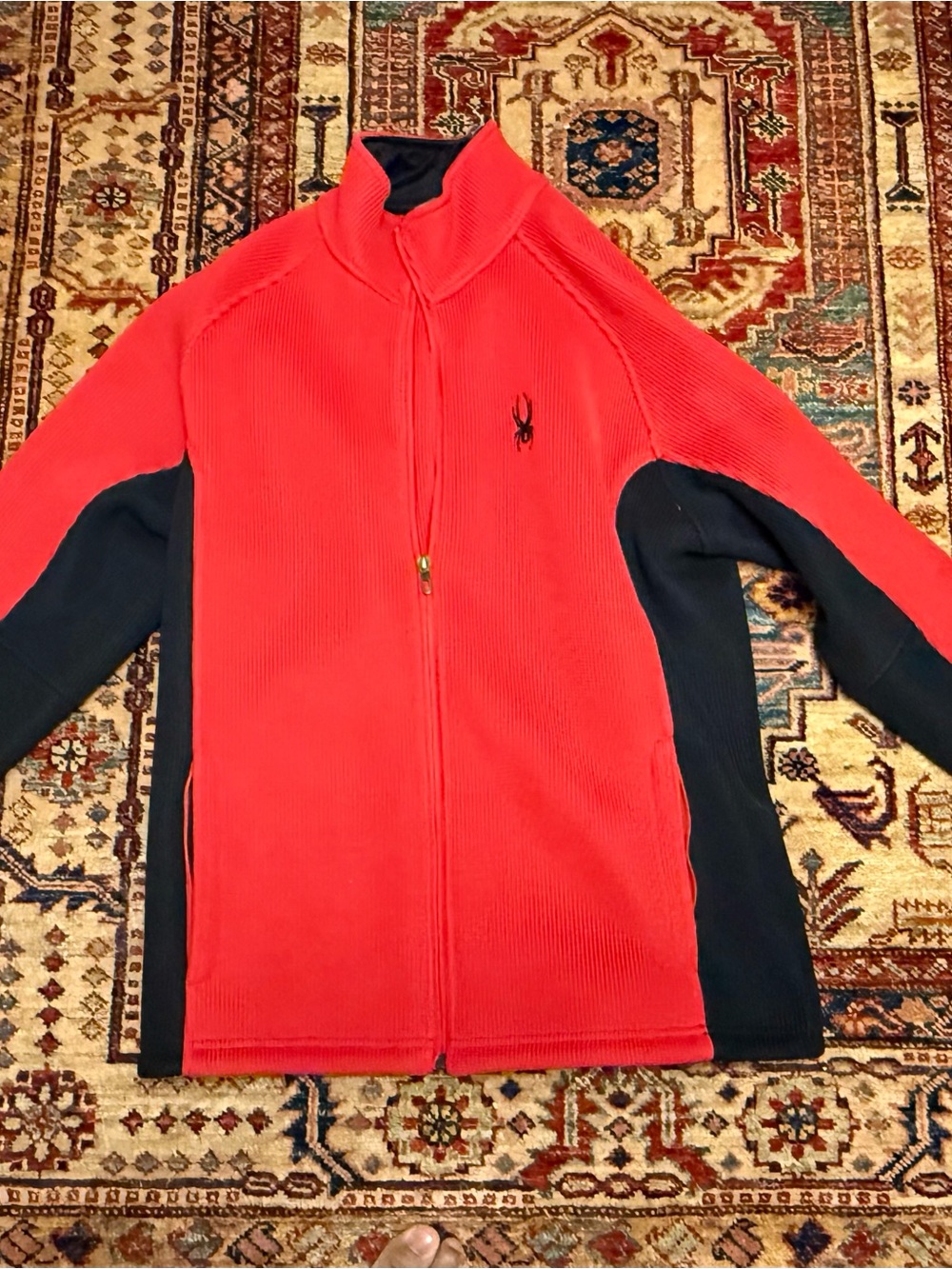 Spyder Red and Black Full-Zip Men’s Sweater
